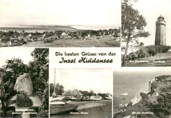 Insel Hiddensee Leuchtturm Dornbusch Steilküste Kloster