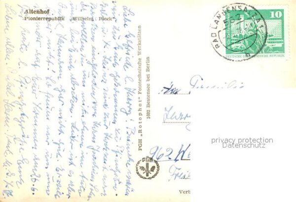 Altenhof Eberswalde Pionierrepublik Wilhelm Pieck – Bild 2