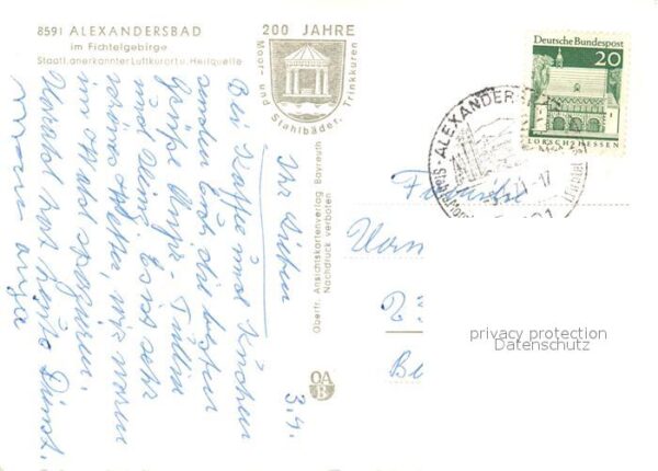 Alexandersbad Bad Trinkbrunnen Stahlquelle Luisenquelle K – Bild 2