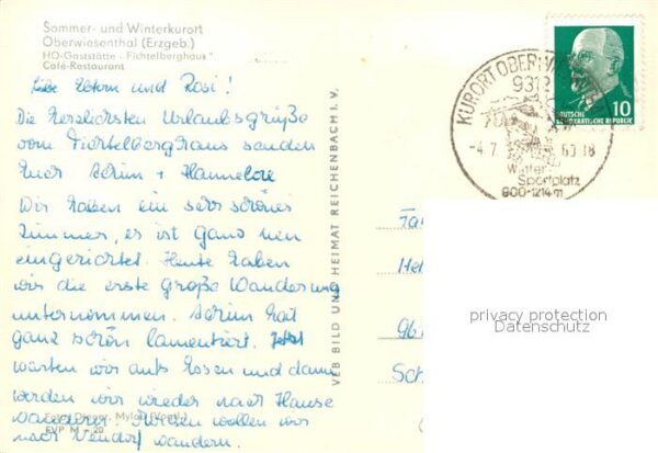 Oberwiesenthal Erzgebirge HO Gaststätte Fichtelberghaus Cafe Rest – Bild 2
