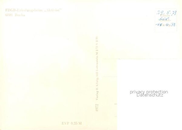 Bucha Unterwellenborn FDGB Erholungsheim Aktivist – Bild 2