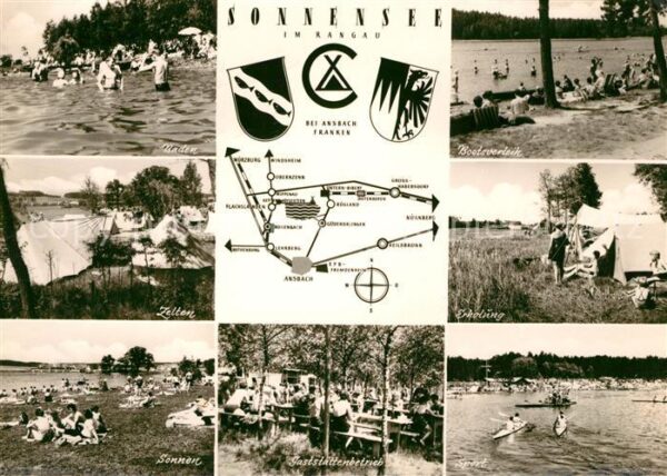 Ansbach Mittelfranken Sonnensee Bootsverleih Baden Zelten Son