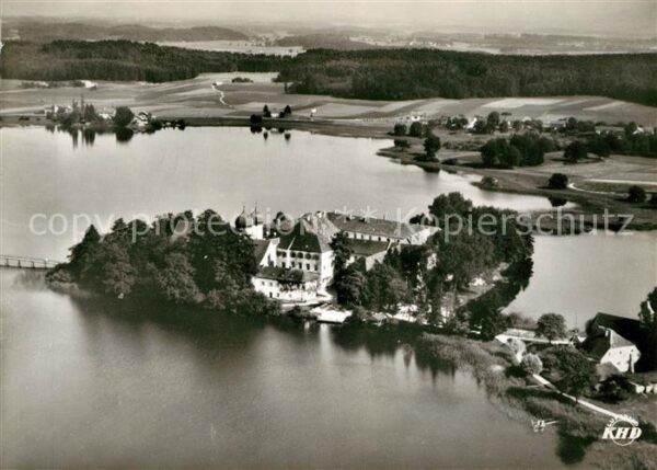 Seeon Klostersee Fliegeraufnahme Schlosshotel
