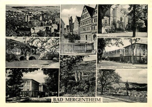Bad Mergentheim Milchlingsbrunnen Kurhaus Wolfgangbrück