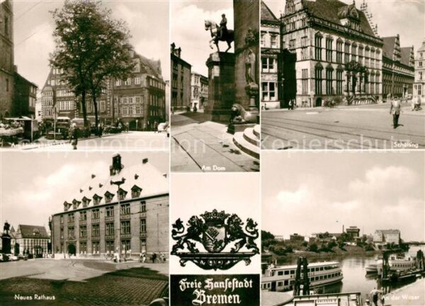 Bremen Neues Rathaus Weser Dom