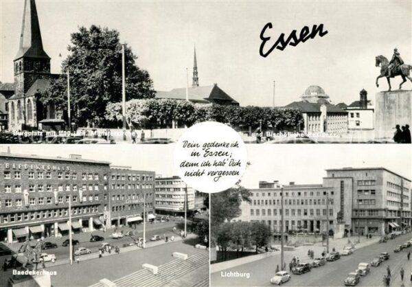 Essen Ruhr Burgplatz Bischöfliche Residenz Baedeke