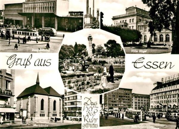Essen Ruhr Hauptbahnhof Villa Hügel Marktkirche Ba