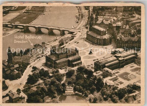 Dresden Fliegeraufnahme Hotel Bellevue Semper