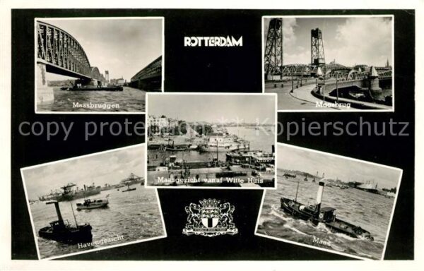 Rotterdam Maasbruggen Maasbrug Havengezicht Witte