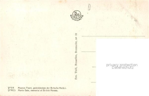 Ypern Ypres Porte de Menin Denkmal Heros Britanniqu – Bild 2