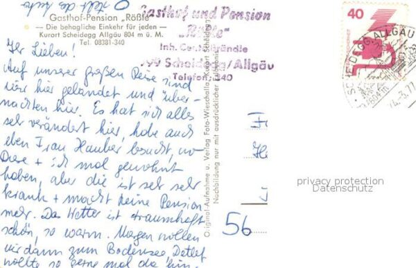 Scheidegg Allgaeu Gasthaus Pension Rößle – Bild 2
