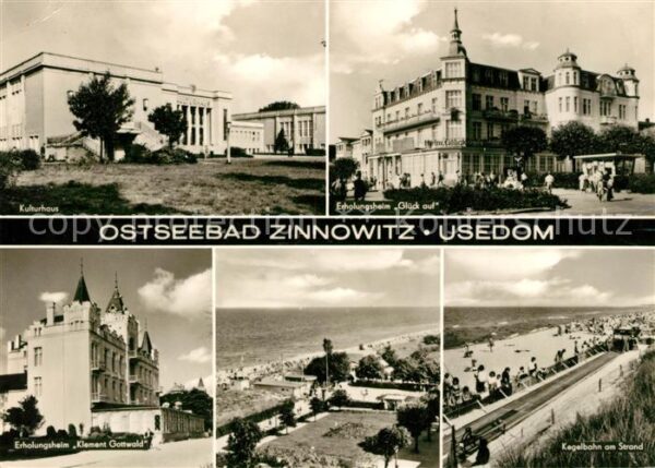 Zinnowitz Ostseebad Kulturhaus Erholungsheim Glück auf Klem