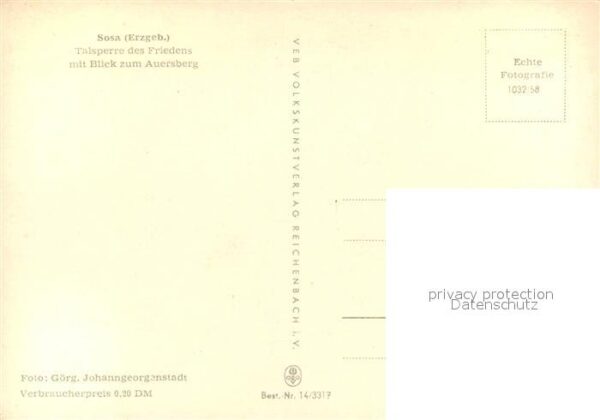 Sosa Erzgebirge Talsperre des Friedens Auersberg – Bild 2