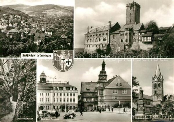 Eisenach Thueringen Wartburg Drachenschlucht Rathaus Luther