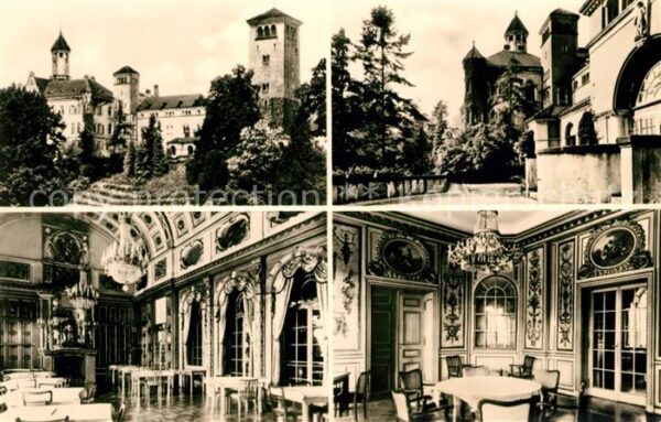 Waldenburg Sachsen Ehem Schloss jetzt Sanatorium Speisesaa