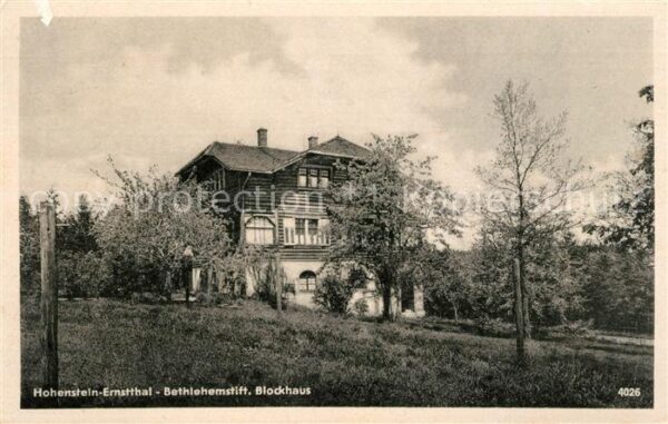 Hohenstein-Ernstthal Bethlehemstift Blockhaus