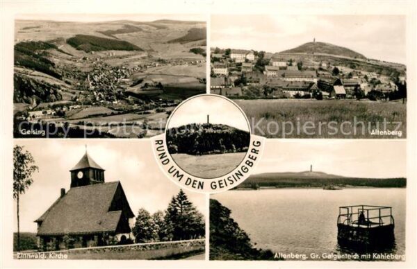 Geising Erzgebirge Panorama Altenberg Zinnwald Kirche Gr G