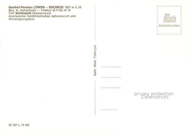 Schoenwald Schwarzwald Gasthof Pension Löwen Escheck – Bild 2
