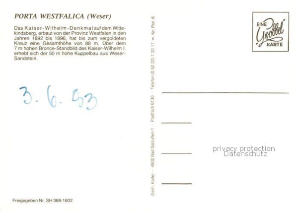 Porta Westfalica Kaiser Wilhelm Denkmal auf dem Wittekin – Bild 2