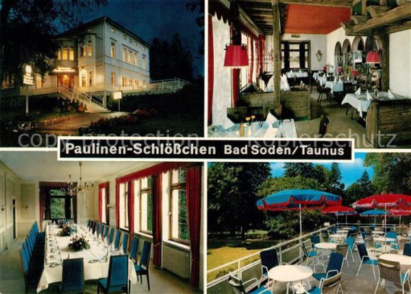 Bad Soden Taunus Paulinen Schlösschen im Kurpark Gasträu