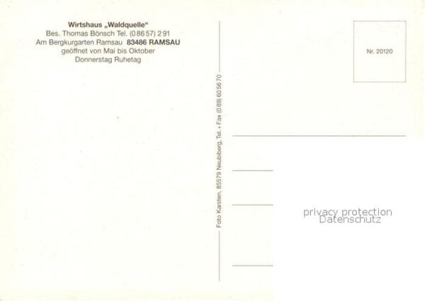Ramsau Berchtesgaden Wirtshaus Waldquelle Bergkurgarten – Bild 2