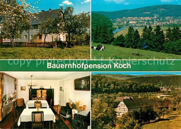 Arnsberg Westfalen Bauernhofpension Koch Gaststube Panoram