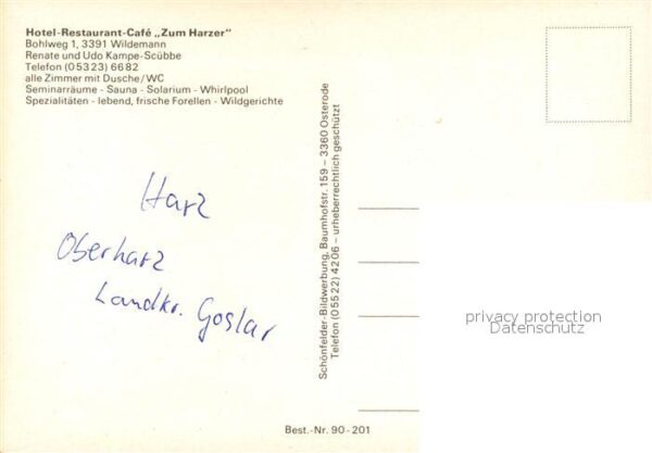 Wildemann Hotel Restaurant Zum Harzer Cafe – Bild 2
