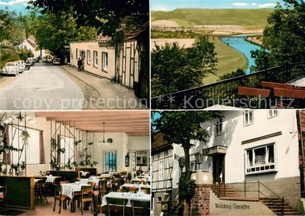 Fuerstenberg Weser Weserberg Terrassen und Hotel Fürstenbe