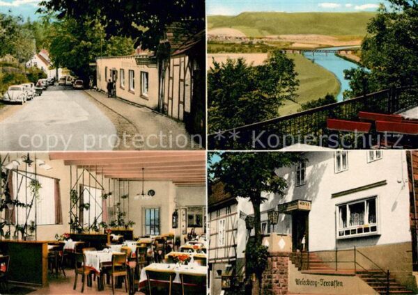 Fuerstenberg Weser Weserberg Terrassen und Hotel Fürstenbe