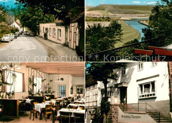 Fuerstenberg Weser Weserberg Terrassen und Hotel Fürstenbe