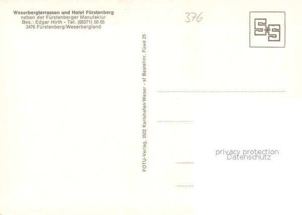 Fuerstenberg Weser Weserberg Terrassen und Hotel Fürstenbe – Bild 2