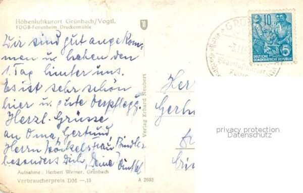 Gruenbach Vogtland Ferienheim Druckermühle – Bild 2