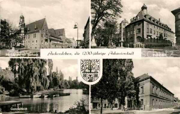 Aschersleben Marktplatz Rathaus Volkshaus Holzmarkts