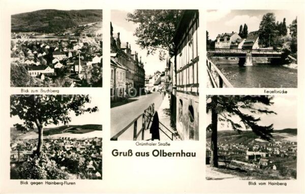 Olbernhau Erzgebirge Grünthaler Strasse Kegelbrücke Bruchber