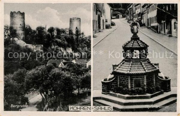 Kohren-Sahlis Burgruine Töpferbrunnen