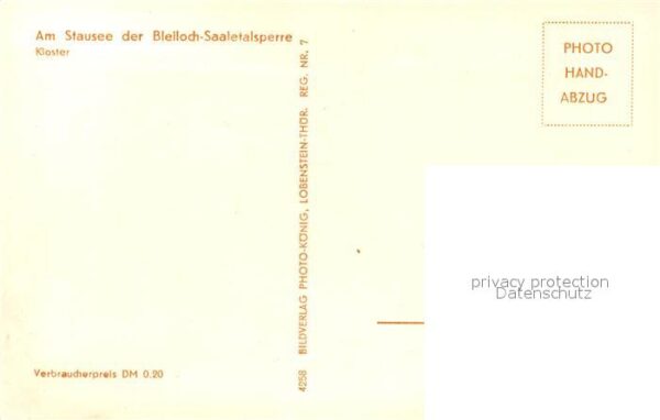 Bleilochtalsperre Stausee Kloster – Bild 2