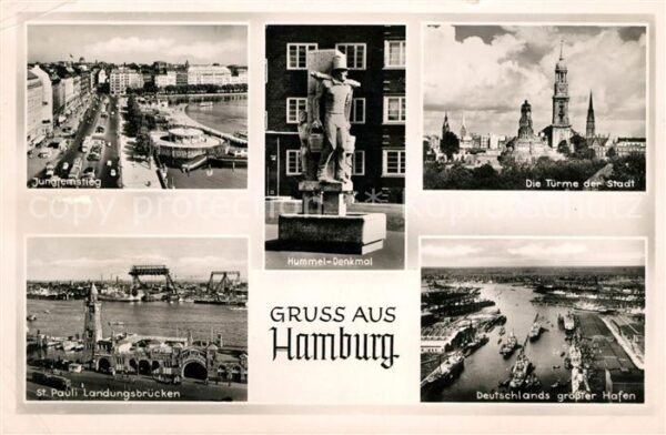 Hamburg Hummel-Denkmal Jungfernstieg St.-Pauli-