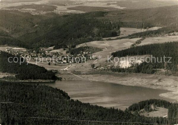 Sosa Erzgebirge Blick vom Auersberg Talsperre des Fried