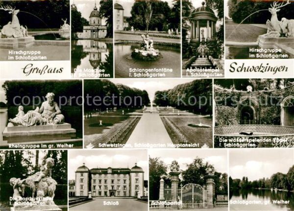 Schwetzingen Schloss Apollotempel Hirschgruppe Mosch