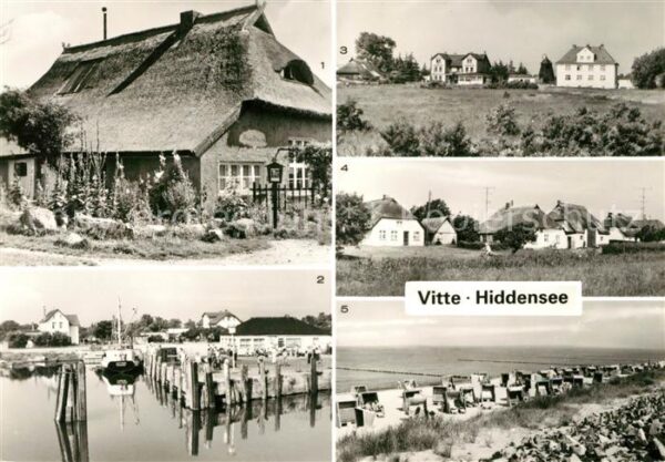 Vitte Hiddensee Blaue Scheunde Hafen Fischerhäuser Stra