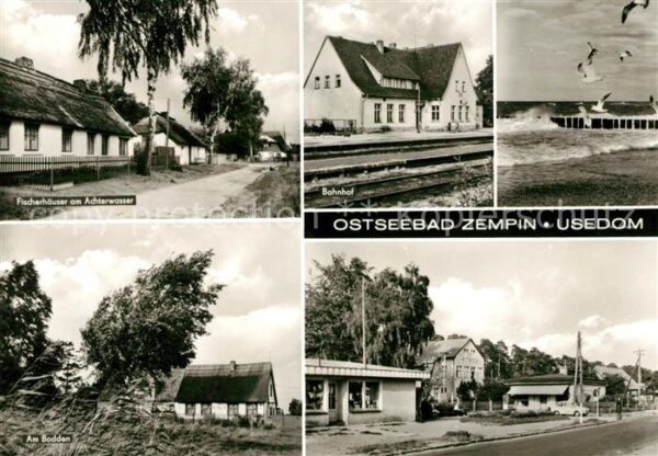 Zempin Fischerhäuser Achterwasser Bahnhof Bodd
