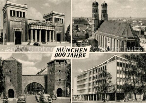 Muenchen Propyläen Frauenkirche O. v. Miller Rin