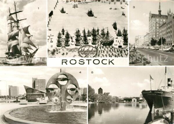 Rostock Lange Strasse Kosmosbrunnen Segelschuls