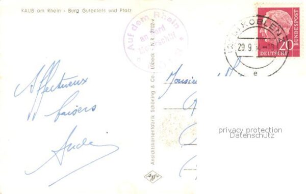 Kaub am Rhein mit Burg Gutenfels und Pfalz – Bild 2