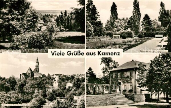 Kamenz Sachsen Hufbergblick Rosengarten Lessinghaus Bl