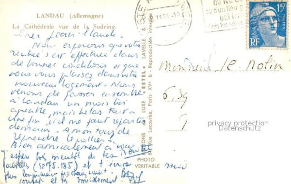Landau Pfalz La Cathedrale vue de la Sudring – Bild 2