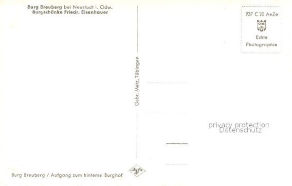 Neustadt Odenwald Burg Breuberg Burgschänke Friedr Eisenh – Bild 2