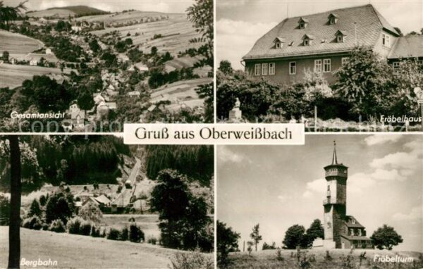 Oberweissbach Gesamtansicht Fröbelhaus Bergbahn Fröbe