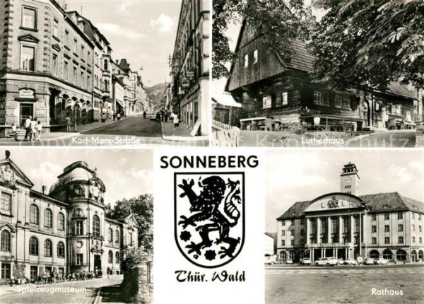 Sonneberg Thueringen Karl Marx Strasse Lutherhaus Spielzeugm