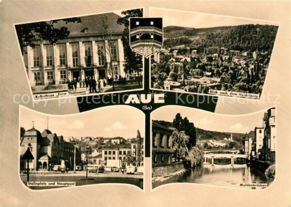Aue Erzgebirge Kulturhaus Ernst Thälmann Blick zum Hei
